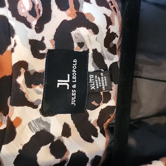 Jules & Leopoldo Leopard Print Fitted Blazer with Pockets. Size XL - Picture 2 of 8